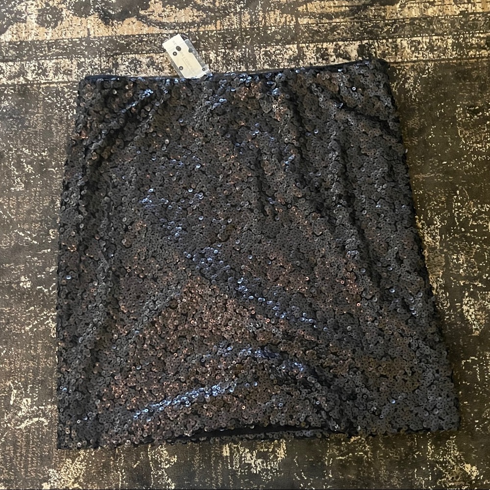 New York & Company Black Sequin Skirt, L